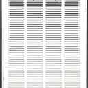 20" W x25 H Stamped face Steel Filter Return Grille White Powder Coating with Frame Overall Outside Dimension 22.6"x27.6" (Fits 20" x 25" Duct Opening)