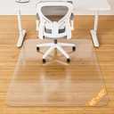 Office Chair Mat for Hardwood Floor, 46" x 60" Clear Plastic Desk Floor Protector, Heavy Duty Non-Slip Chair Mat for Rolling or Gaming Chairs, Durable Computer Mat for Home Office