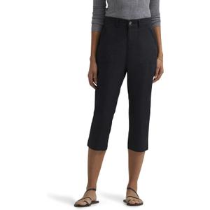 Lee Women's Ultra Lux Comfort with Flex-to-go Utility Capri Pant (Blue, M)