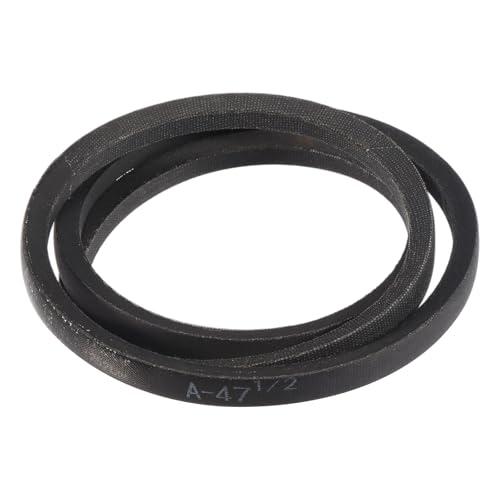 uxcell A47 1/2 Classic Wrapped V-Belt, 50" Outside Circumference Wrapped Industrial Rubber V-Belt A Profile V-Belt for Industrial Machinery Equipment, Black