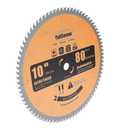 10" Miter/Table Saw Blade, 80 Teeth ATB Tungsten Carbide Saw Blades with 5/8" Arbor for Wood, Aluminum, PVC Pipe and Plastic Cutting