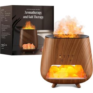 Upgrade Scent Diffuser with Pink Salt Rock, Timer Settings & Auto Off Function - 200Ml