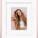 Egofine 11x14 Aluminum Picture Frame Display with Mats for 5x7/ 8x10 or 11x14 without Mat, Metal Picture Frame Covered by Plexiglass for Tabletop and Wall Mounting, 1 Pack, Rose Gold