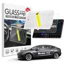 Screen Protector for Tesla Model 3/Y Accessories,15.4 Inch Tempered Glass Screen Protector [Anti-Glare & Anti-Fingerprint] for Model Y Juniper 2025 2026 & Model 3 Highland 2024-2026 with Alignment Kit