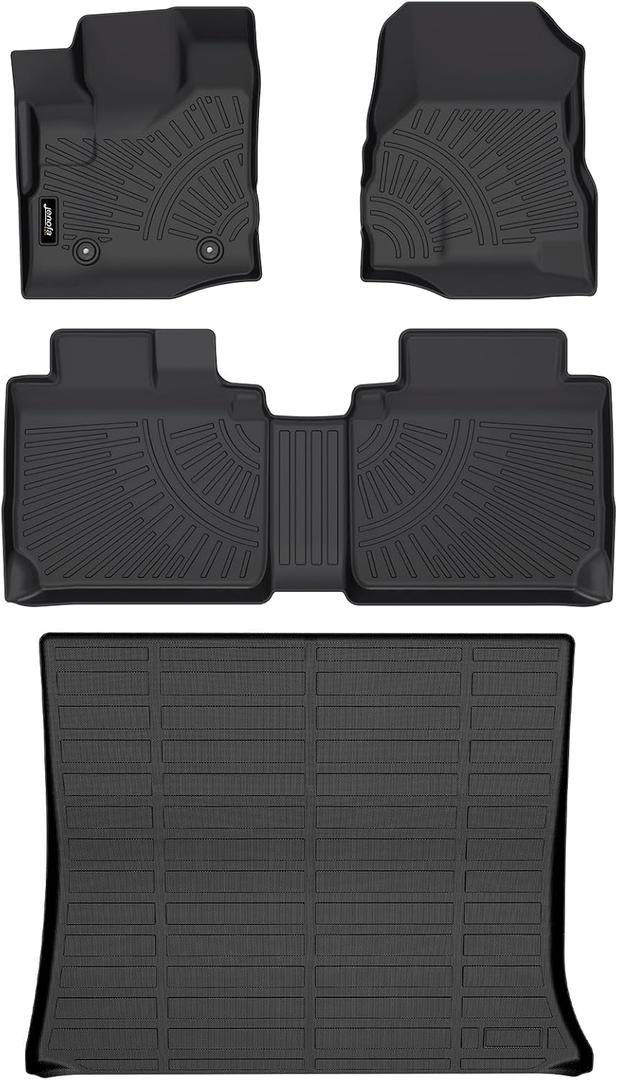 Jenofa-Car Floor Mats for Chevy Equinox 2012-2017 for GMC Terrain 2012-2017 All Weather Floor Mats Cargo Mat Full Set Car Mat for Equinox Set Floor Liners Accessories Black