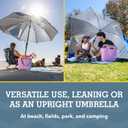 Sport-Brella Premiere UPF 50+ Umbrella Shelter with Patented Side Panels and Tilt Mechanism, Heavy-Duty 1.25 Inch Center Pole, Auger Anchor for Sand and Grass