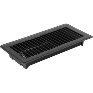 4" x 10" Floor Register, Heavy Duty Floor Vents, Metal Heat Air Vent Covers Rust Proof Finish 4 x 10'' Walkable Floor Vent Covers for Home Floor Wall Ceiling  (Black)