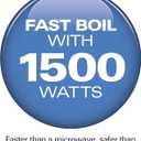 Hamilton Beach Glass Electric Tea Kettle, Water Boiler & Heater, 1 Liter, 1500 Watts for Fast Boiling, BPA Free, Cordless Serving, Auto-Shutoff & Boil-Dry Protection, Soft Blue LED 