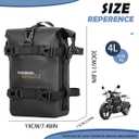 2 x MRSXXNTY 2 Pcs Motorcycle Crash Bar Bag 4L Bumper/Anti-Fall Bar Luggage Bag Motorcycle Frame Bag Side Bag Waterproof Wear-Resistant and Durable Comes With Shoulder Strap Black (Black 2Pcs)