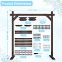 Wooden Wedding Arch Frame 7.48 FT Square Wood Arch Wedding Arbor Backdrop for Ceremony Party Proposal Scene Garden Beach Forest Rustic Boho Decoration (7.48ft)