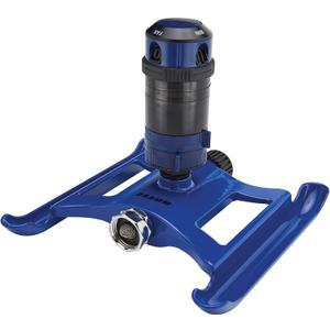 Dramm ColorStorm Gear Drive Sprinkler on Heavy Duty,Durable Metal Base, 4 Patterns, Ideal for Small, Medium & Large Areas with Pass Through Feature, Blue, 40 Foot Diameter