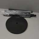 Flag Stand Indoor - 1" Heavy Duty Metal Flag Pole Set with Base,6-8ft Adjustable,Portable & Free Standing For Office,Conference Room,Classroom,Entryway,Outdoor Porch Deck (Black)