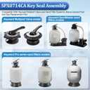 ChangTa SPX0714CA Key Seal Assembly for H-ayward Multiport Valves and Sand Filter Systems, Pool Valve Seal Kit Compatible with H-ayward Pro and VL Series Sand Filter System Model S210T93SFT, SP0714T