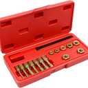 RULLINE 15-Piece Metric Thread Chaser Set Universal Thread Chaser Set 7-Piece Universal Thread Rethread Repair Tool Kit, for Repairing Damaged External and Internal Threads on Nuts, Bolts, and Studs