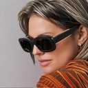 LVIOE Polarized Rectangle Sunglasses for Women Men Trendy Retro Fashion Sun Glasses UV400 Protection.