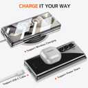 NINKI Compatible for Samsung Galaxy Z Fold 6 Clear Case with Built-in Screen Protective Transparent All-Round Camera Protective Shockproof Case for Samsung Galaxy Z Fold 6 Clear