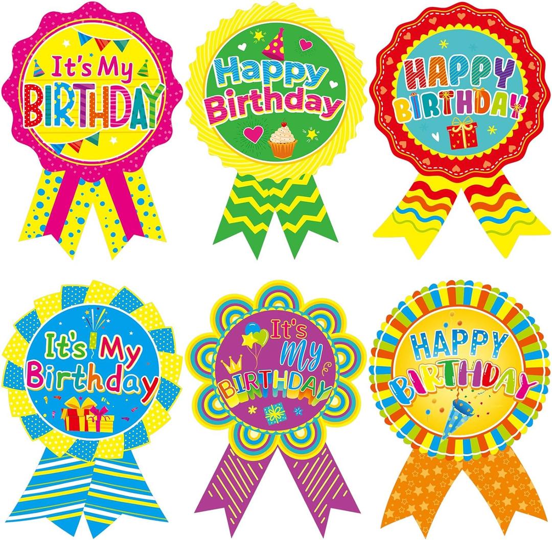 Treasure Cove Happy Birthday Stickers for Kids Birthday Badge Stickers It's My Birthdays Sticker for Home Classroom Party Decoration 204Pcs