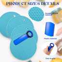 LemonRoad 5 Pack Jar Opener Tool Include 1 Jar Lid Opener for Weak Hands & 4 Silicone Trivet Mats, Plastic Jars Bottle Lid Openers with Silicone Open Gripper for Senior Kitchen Accessories (Blue)