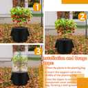 1PCS Mini Plant Greenhouse with Felt Planting Bag, Winter Garden Pot Covers Transparent Plant Frost Protection Cover Portable Planter with Support Rod for Outdoor Plants or Seedlings, 29.5" X 11.8"