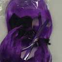 MEEZY Dark Purple Short Bob Wigs Straight Hair with Flat Bangs Heart Sunglasses for Women, Colorful Funny Cosplay Party Neon Wig Synthetic Natural As Real Carnival Halloween Costume Party Favors