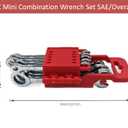 10 x Mini Wrench set, 10-Piece Small Combo Wrench set, Ignition Wrench, Micro&Lightweight, SAE Size: 5/32", 3/16", 13/64", 7/32", 15/64", 1/4", 9/32", 5/16", 3/8", 7/16", with Unique Wrench Organizer (Red)