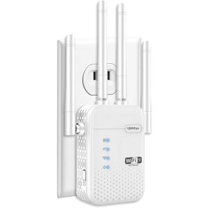 WiFi Extenders Signal Booster for Home,Long Range WiFi Booster (White)