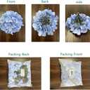Flojery Silk Hydrangea Heads Artificial Flowers Heads with Stems for Home Wedding Decor,Pack of 10 (Blue)