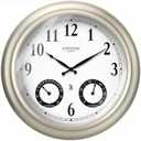 20" Large Outdoor Atomic Wall Clock, Morning Silver