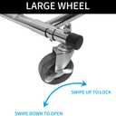 Fishat Silver Heavy Duty Double Rod Garment Clothes Rack for Hanging Clothes Chrome, Commercial Rolling Organizer Commercial Metal with Lockable Wheels Mobile for Coats Dresses