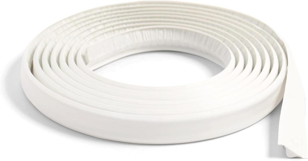 InstaTrim White New & Improved Caulk Trim, 3/4" by 10 ft, Flexible, Waterproof for Bathroom, Floors, and Walls | Easy Installation | No Mess, Stain Resistant, Made in The USA