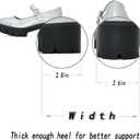 Women's Round Toe Ankle Strap Mary Janes Platform Low Heel Chunky Pumps Oxford Dress Shoes, Size 43