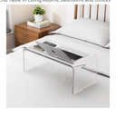 Acrylic 24" Small Table-Multipurpose Modern Furniture for Use as Lap desks, Acrylic Side Table or End Table in Living Rooms, Bedrooms and Offices