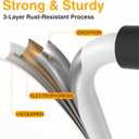 Arbusb Step Ladder, Folding Steel Ladder with Handrail & Wide Pedals