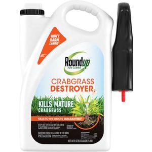 Roundup for Lawns Crabgrass Destroyer2, Tough Weed Killer, Kills Crabgrass, Foxtail, Goosegrass, Ready-to-Use, 64 oz.