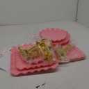 Pack of 10 NWK Cake Stand Set with 3X Two-Tier and 3X Three-Tier Cupcake Stands, 4 x Appetizer Trays Perfect for Birthday Baby Bridal Shower Party (Pink)