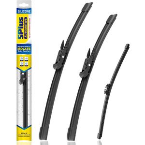 5 PLUS® Silicone Windshield Wipers Replacement for 2011-2024 Ford Explorer Wiper Blades(Set of 3),Automotive Replacement Windshield Wiper Blades For My Car-26"/22"/11"