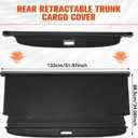 Trunk Cargo Cover Fit for Ford Bronco 2025 2024 2023 2022 2021 4-Door Retractable Rear Trunk Cargo Shade Cover Security Shield Shade Accessories (Not fit for Bronco Sport or Bronco 2-Door)