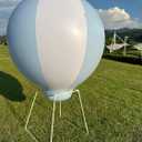 5ft Half Hot Air Balloon with Stand, Inflatable Baby Party Decoration Balloon, Suitable for Indoor and Outdoor Use/Birthday Wedding/Children's Party/Exhibition