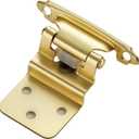 Ravinte 30 Packs (15 Pairs) 3/8" Inset Gold Cabinet Hinge,Self Closing Hinges for Kitchen/Bathroom/Furniture Cabinets & Doors,Decorative Cabinet Hardware Kitchen Cabinet Hinge with Door Bumper