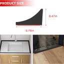 78 Inch Shower Threshold Water Dam, Black Flexible Silicone Water Barrier, Self Adhesive Bathroom Kitchen Splash Guard for Sink, Shower, Bathtub