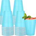 Kochorie 50 Pack 16 Ounce Disposable Plastic Cups Light Blue Plastic Party Cups Heavy Duty Drinking Cup Bulk for Baby Shower Birthday Wedding Party Festival Supplies