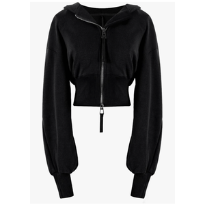 Arssm Cropped Hoodie Women Zip Up Long Sleeve Sweatshirts Casual Fashion Hooded Workout Jacket Crop Top S 