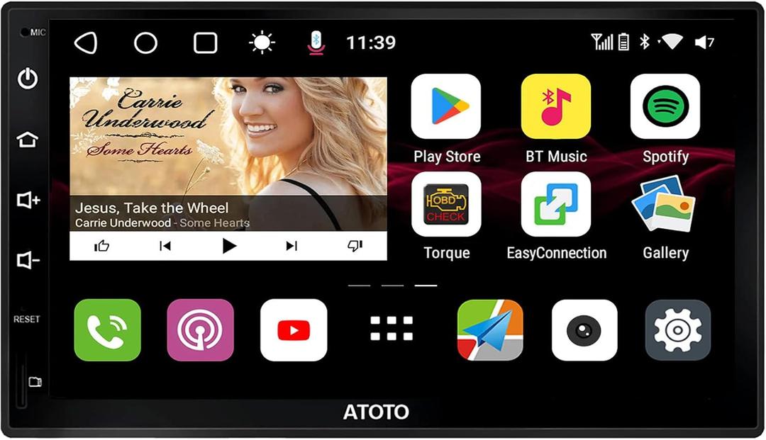 ATOTO 7-inch Android Car Stereo with Wireless CarPlay, Android Auto, Dual Bluetooth, QLED Display, HD Rearview - S8G2B74PM