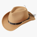 Jastore Kids Girls Boys Western Cowboy Cowgirl Hat with Buckle Belt Felt Fedora Hat