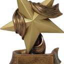 Decade Awards Gold Star Trophy - 5 or 7 Inch Tall | Gold Star Award | Employee Superstar Recognition Trophy - Engraved Plate on Request (7 Inches Tall)