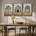 Large Framed Farmhouse Wall Art for Living Room, Set of 3 20x30 Inch, 20" W x 30" H x 3Pcs