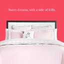 kate spade new york Sateen Ruffle Full/Queen Comforter Set, 300 Thread Count Cotton Sateen Reversible Cover, All Season 3 Piece Bedding, Machine Washable, Pink
