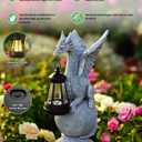 Qeeman Dragon on Ball Statues: Garden Decor Outdoor Decorations Art Figurine for Patio Balcony Yard Lawn
