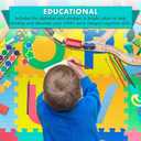 ProSource Kids Puzzle Alphabet, Numbers, 36 Tiles and Edges Play Mat, 12" by 12", Abc & 123, 12"x12"
