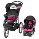 Baby Trend Expedition Jogger Travel System with EZ Flex-Loc Infant Car Seat, Bubble Gum